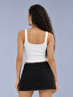 Ocean Blue Button Tank Top