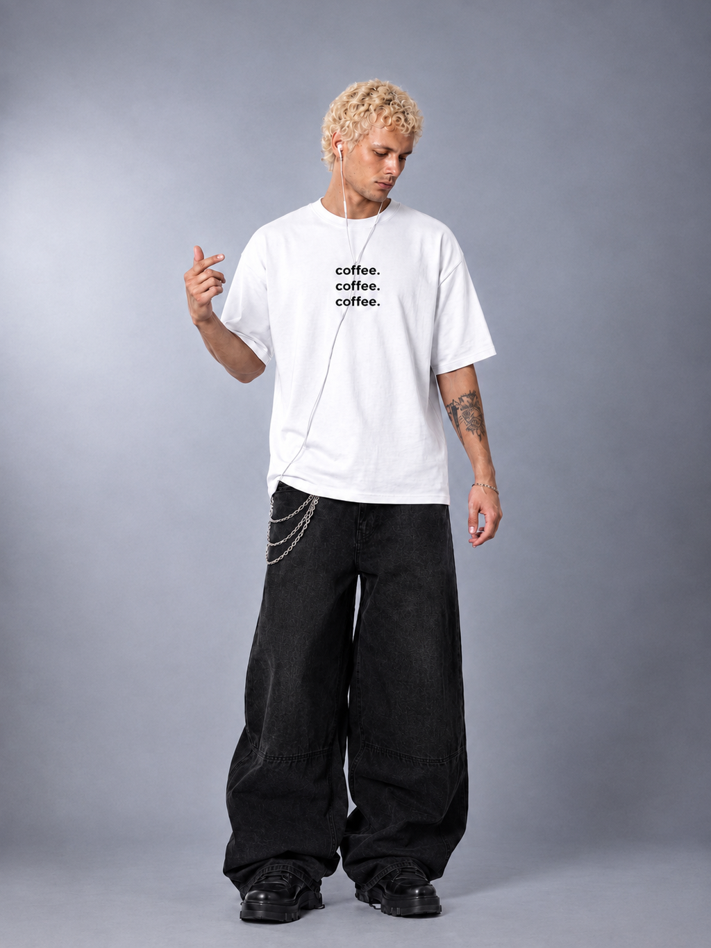 Caffein - Mix Tee (White)