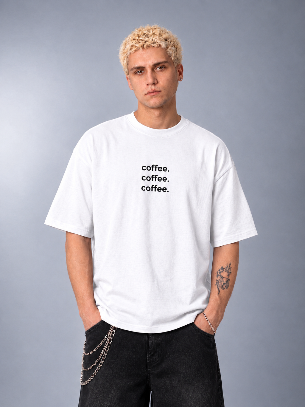 Caffein - Mix Tee (White)