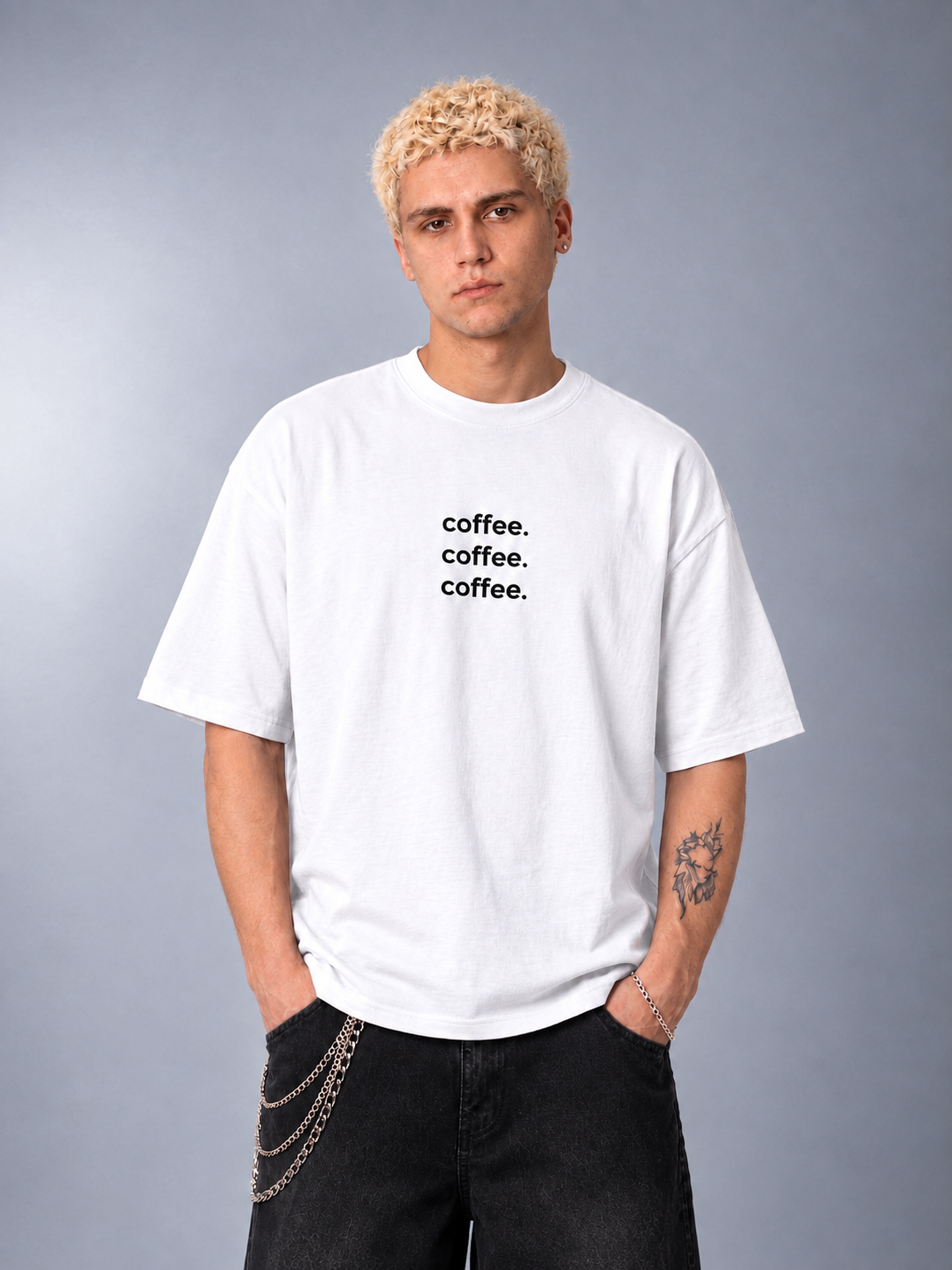 Caffein - Mix Tee (White)