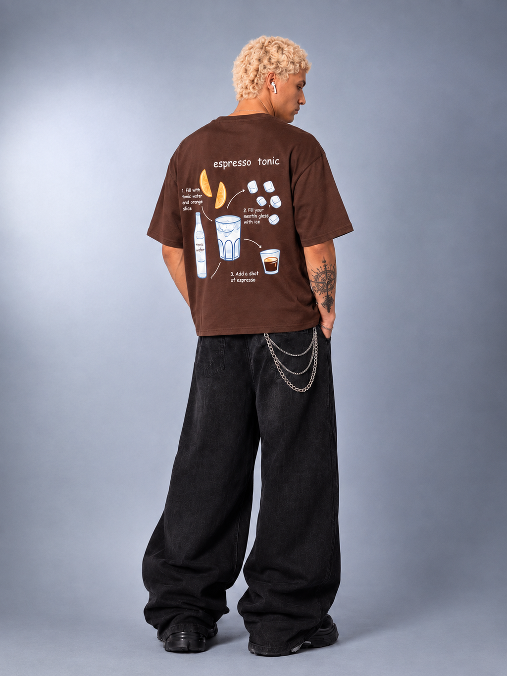 Caffein - Mix Tee (Brown)