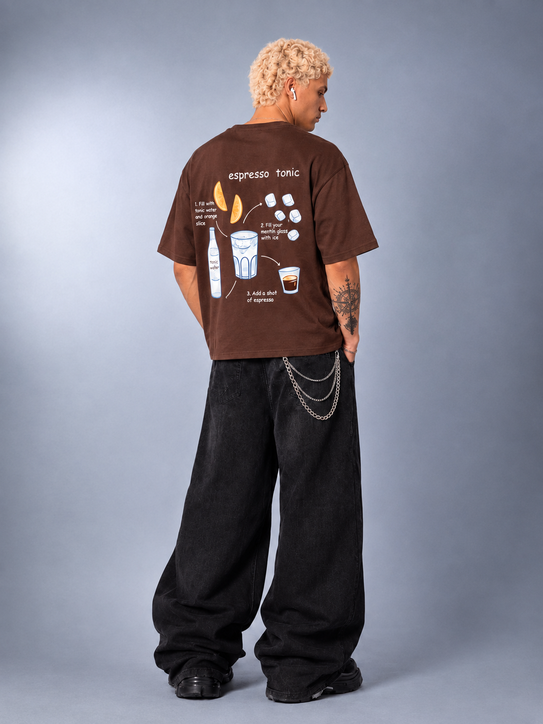 Caffein - Mix Tee (Brown)