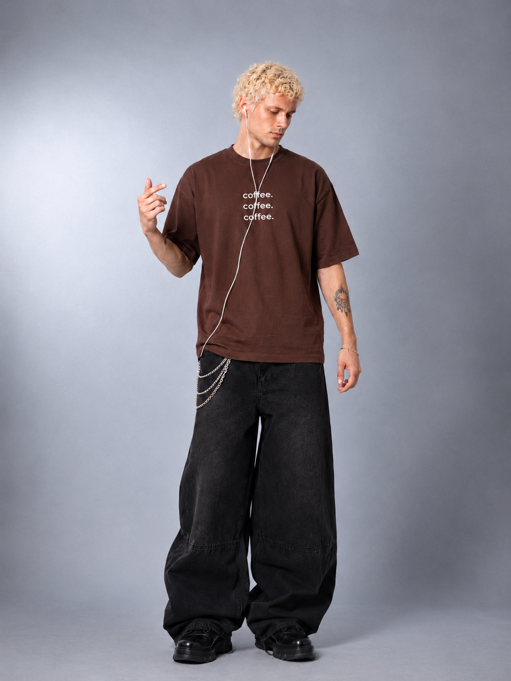 Caffein - Mix Tee (Brown)